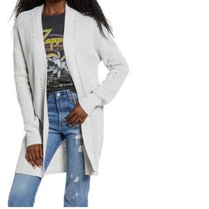 BP Gray Open Front Long Cardigan – Duster Sweater, Size S